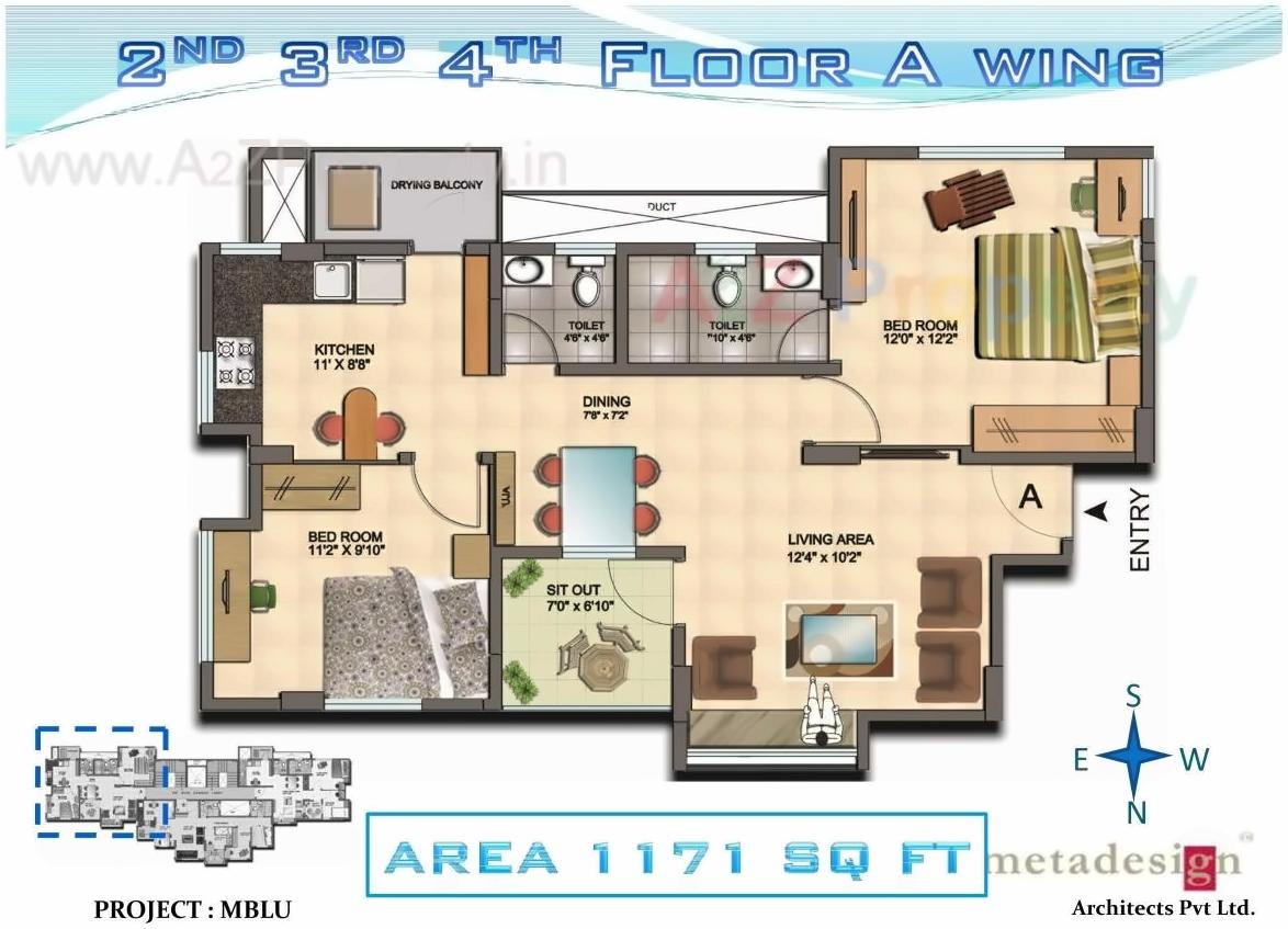 Layout of real estate project Mblu located at Mumbai-city, MumbaiCity, Maharashtra