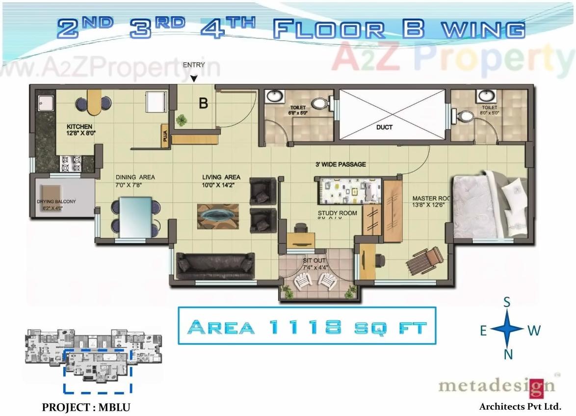 Layout of real estate project Mblu located at Mumbai-city, MumbaiCity, Maharashtra