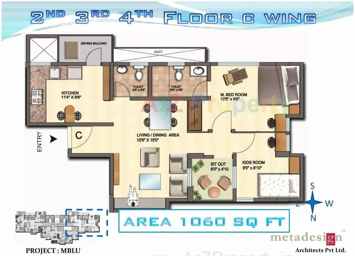 Layout of real estate project Mblu located at Mumbai-city, MumbaiCity, Maharashtra