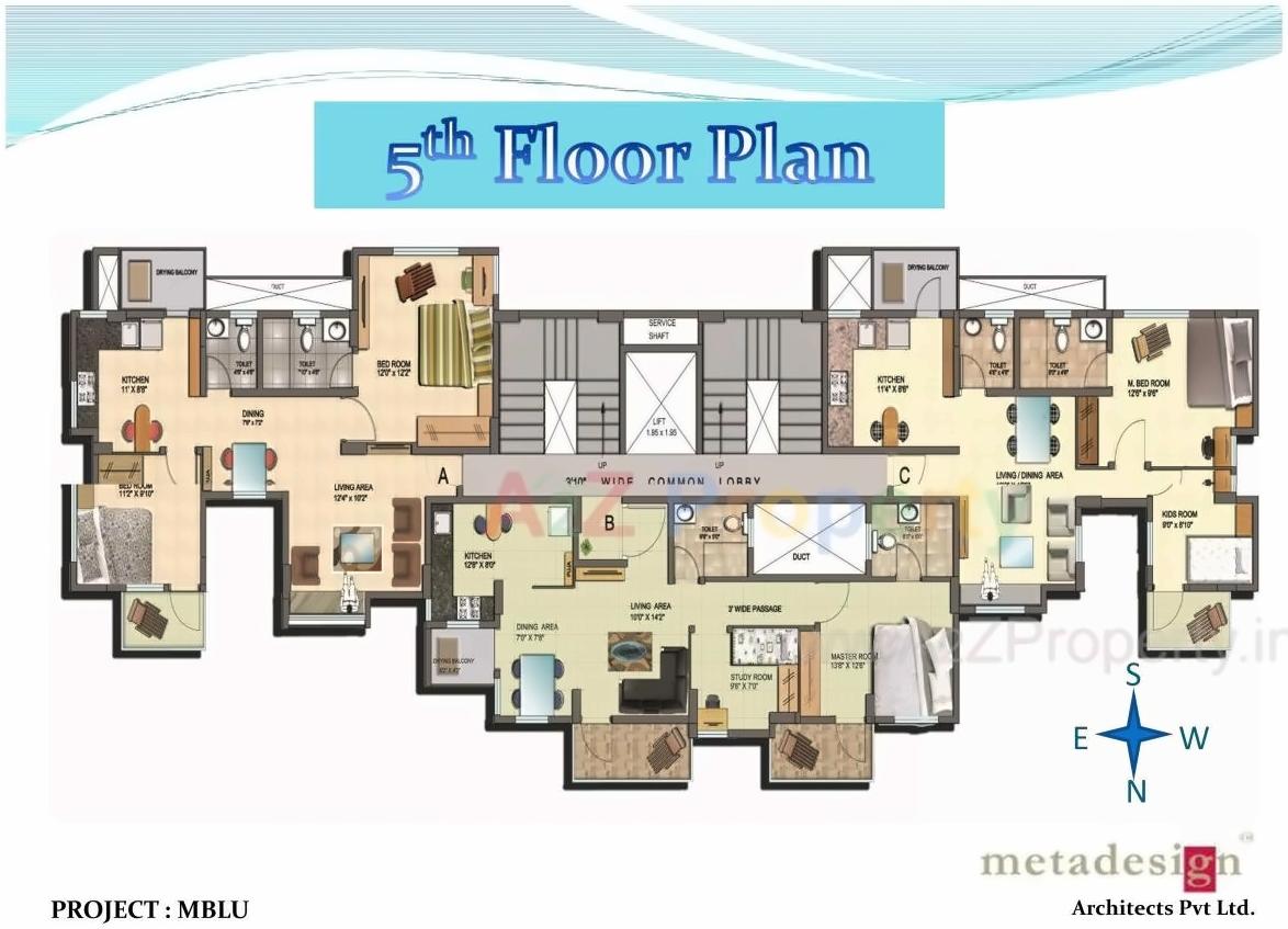 Layout of real estate project Mblu located at Mumbai-city, MumbaiCity, Maharashtra