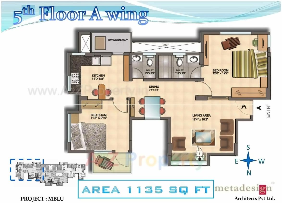 Layout of real estate project Mblu located at Mumbai-city, MumbaiCity, Maharashtra