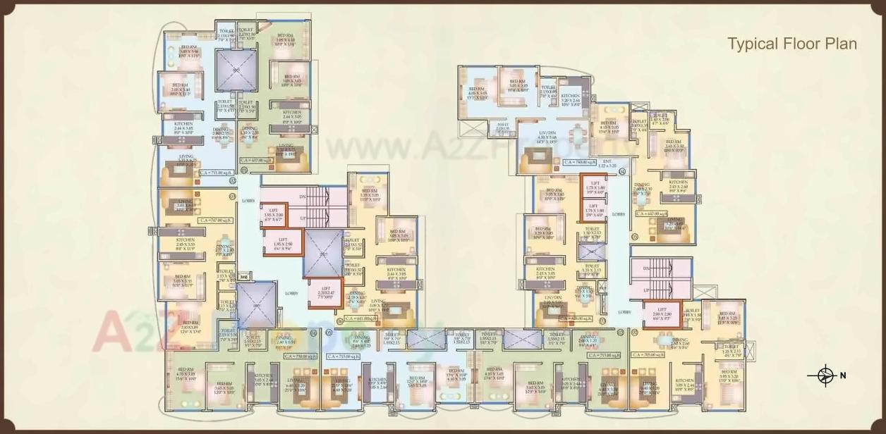 Layout of real estate project Millionaire Heritage located at Mumbai-city, MumbaiCity, Maharashtra