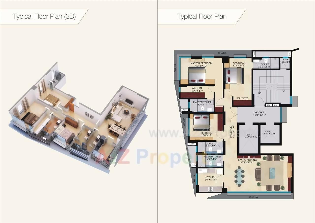 Layout of real estate project Mittal Aristo located at Fsouth400012, MumbaiCity, Maharashtra