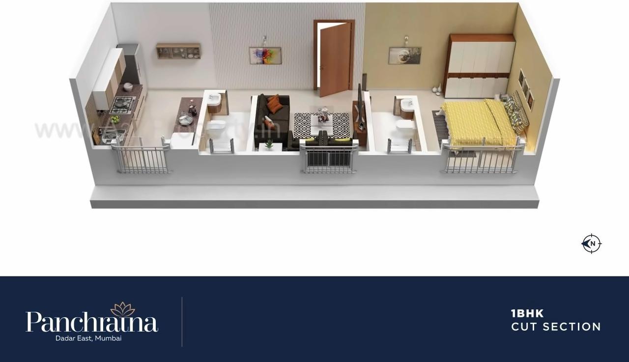 Layout of real estate project Panchratna Nx located at Ward-fsouth, MumbaiCity, Maharashtra