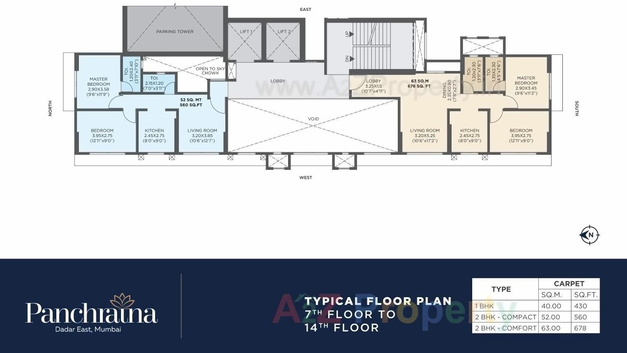 Layout of real estate project Panchratna Nx located at Ward-fsouth, MumbaiCity, Maharashtra