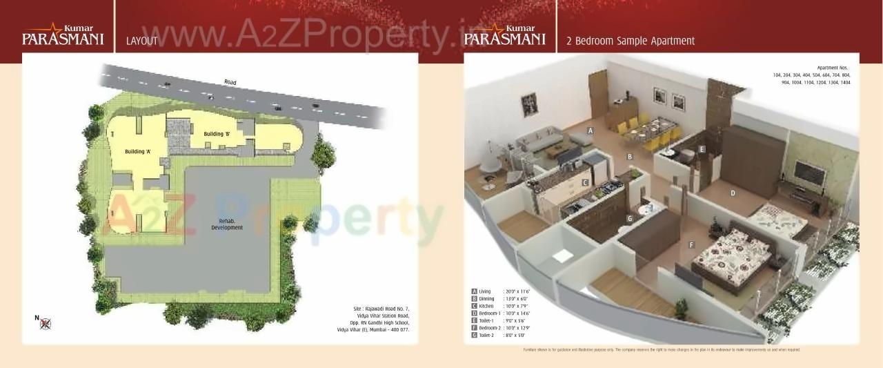 Layout of real estate project Parasmani located at Mumbai-city, MumbaiCity, Maharashtra