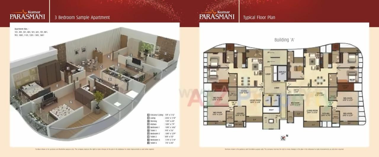 Layout of real estate project Parasmani located at Mumbai-city, MumbaiCity, Maharashtra