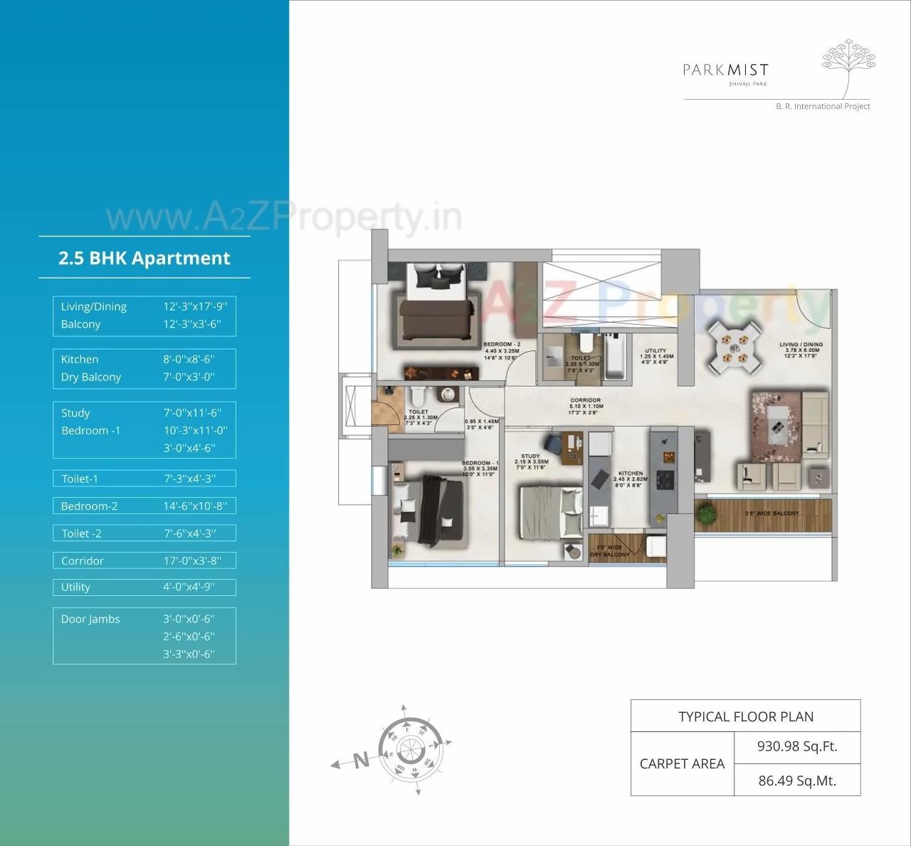 Layout of real estate project Park Mist located at Mumbai-city, MumbaiCity, Maharashtra
