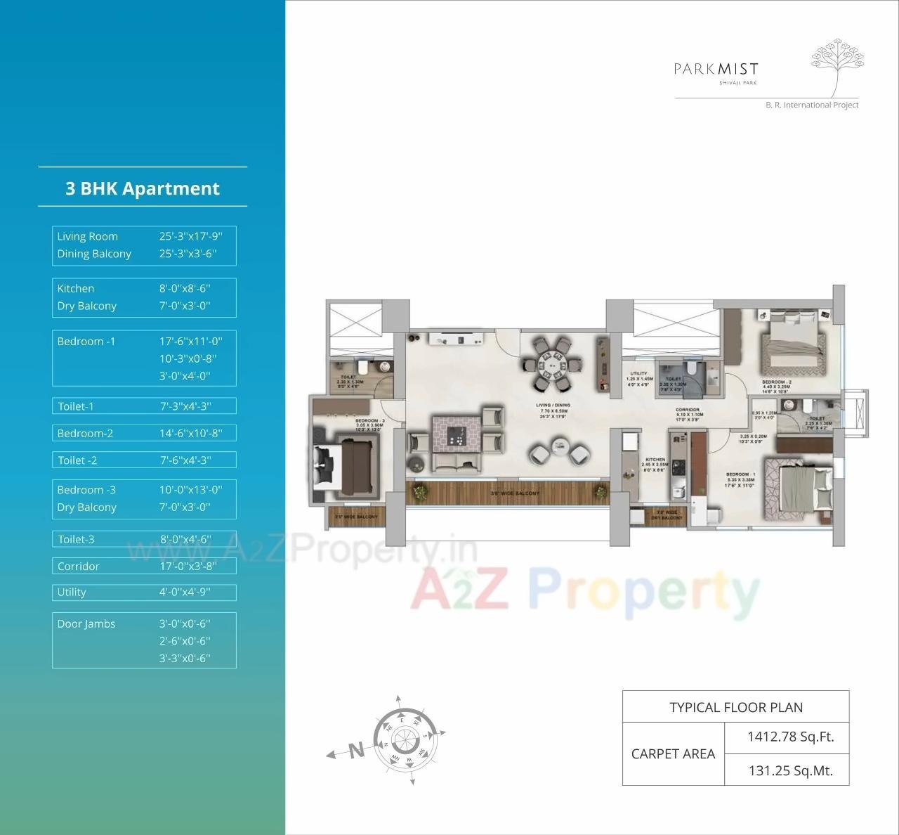 Layout of real estate project Park Mist located at Mumbai-city, MumbaiCity, Maharashtra