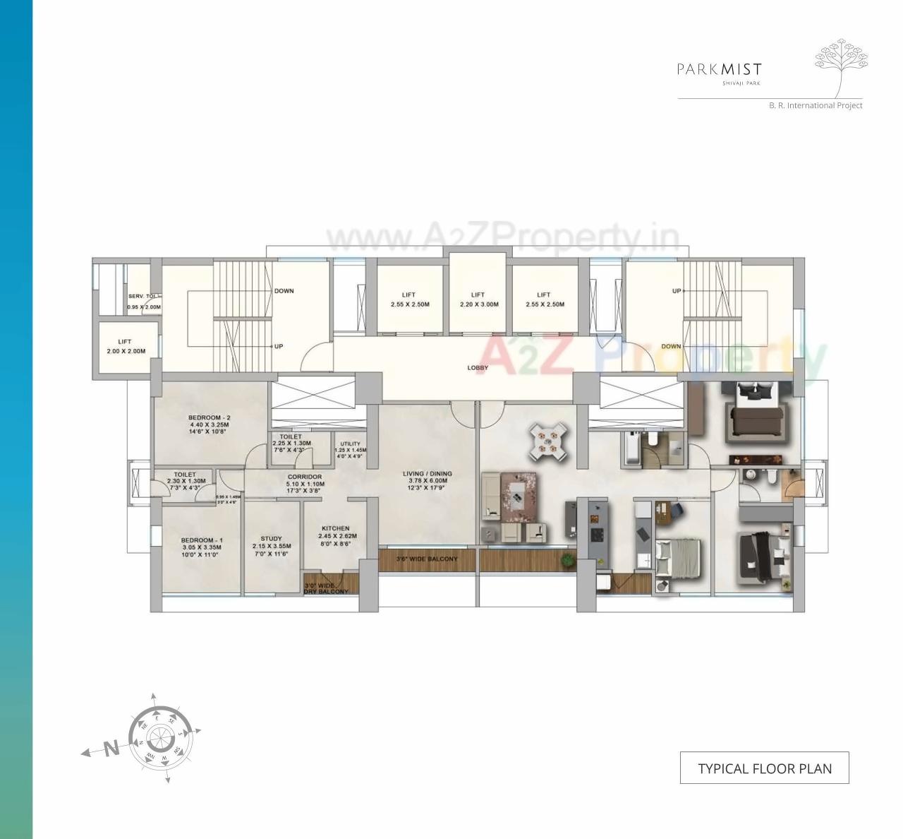 Layout of real estate project Park Mist located at Mumbai-city, MumbaiCity, Maharashtra