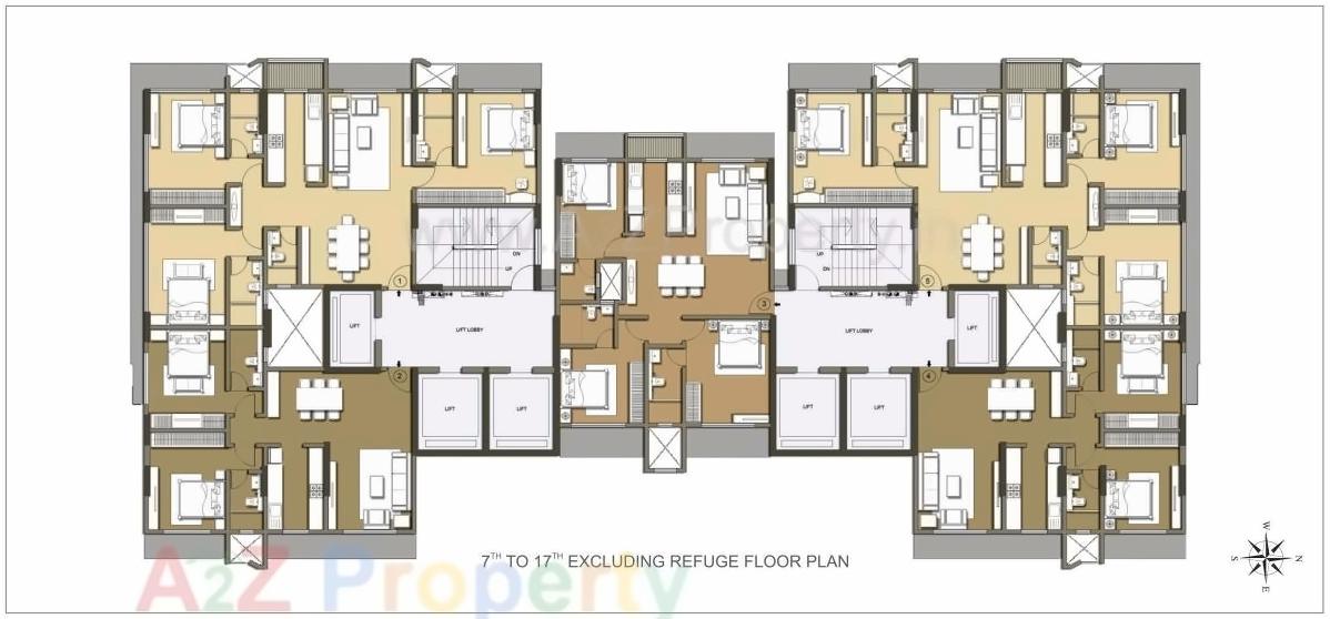 Layout of real estate project Princecare Zinnia located at Gnorth400016, MumbaiCity, Maharashtra