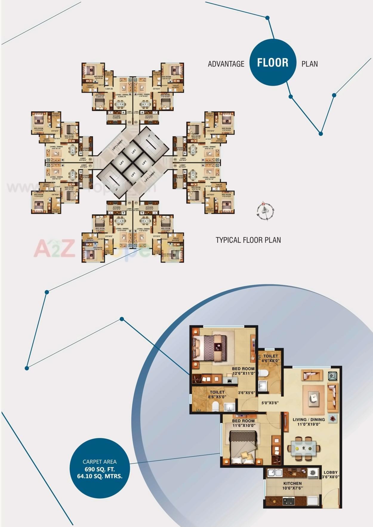 Layout of real estate project Raj Spectrum located at Mumbai-city, MumbaiCity, Maharashtra