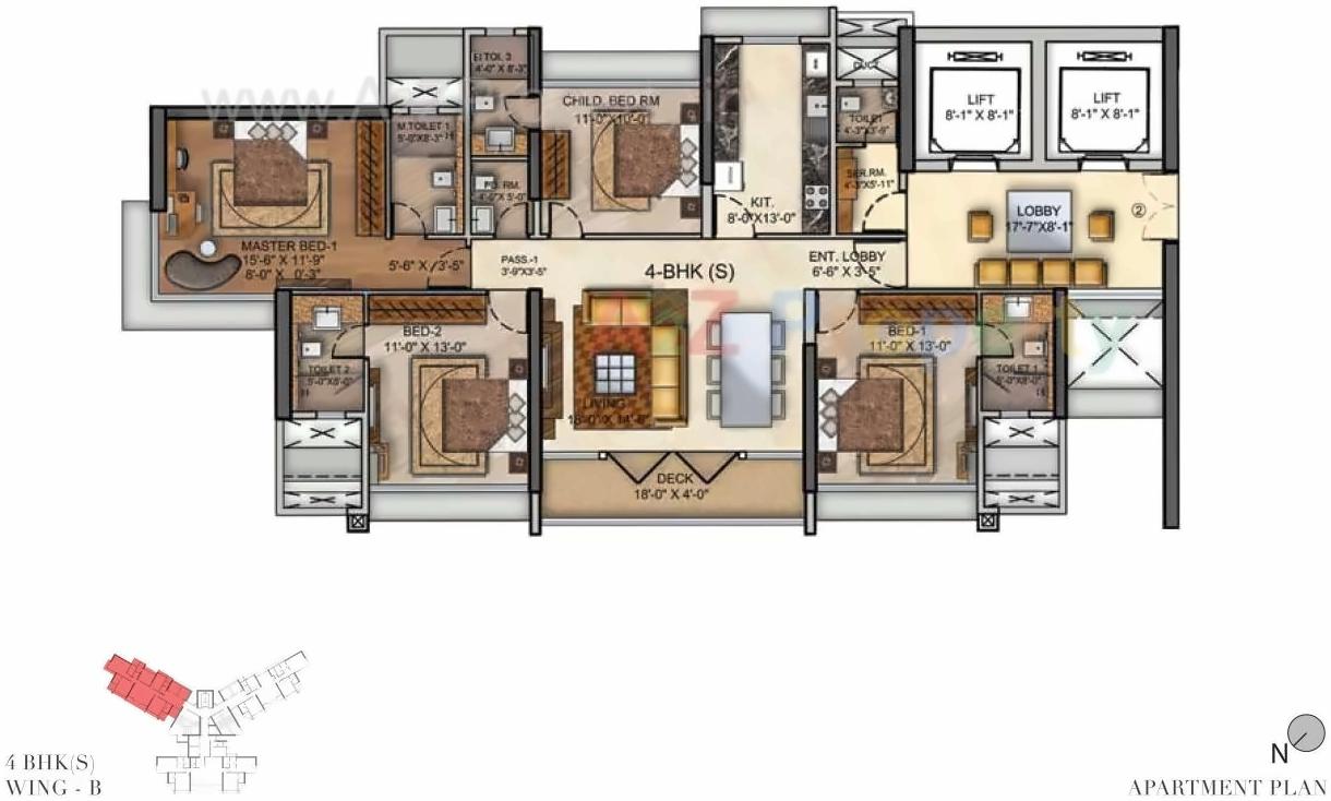 Layout of real estate project Runwal Reserve located at Mumbai-city, MumbaiCity, Maharashtra