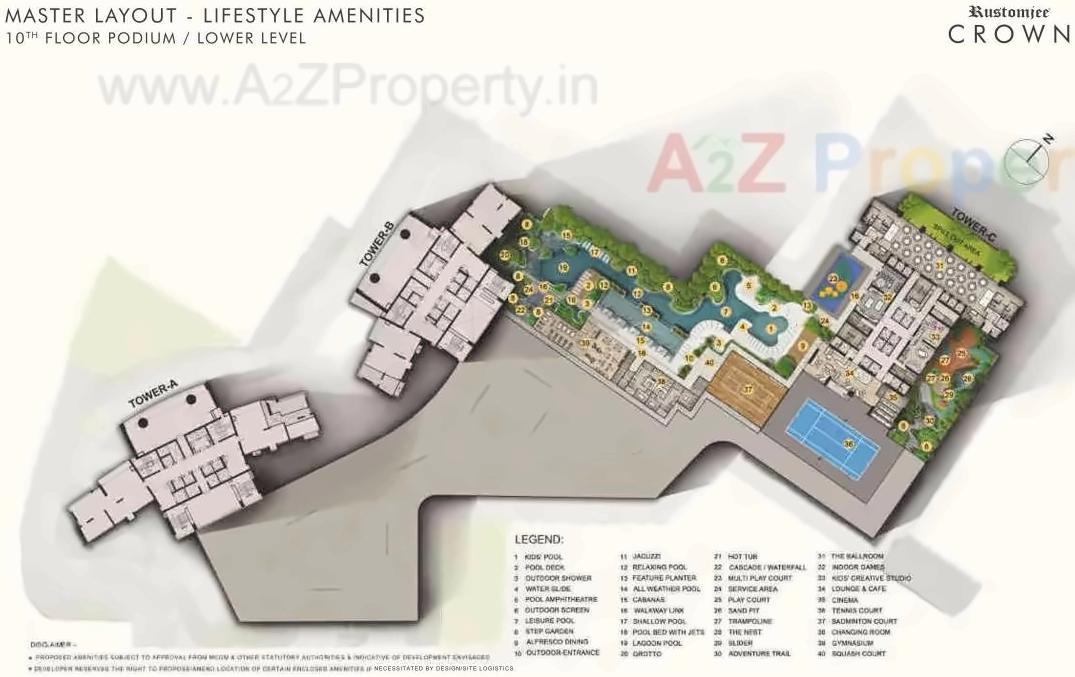 Layout of real estate project Rustomjee Crown located at Gsouth400025, MumbaiCity, Maharashtra