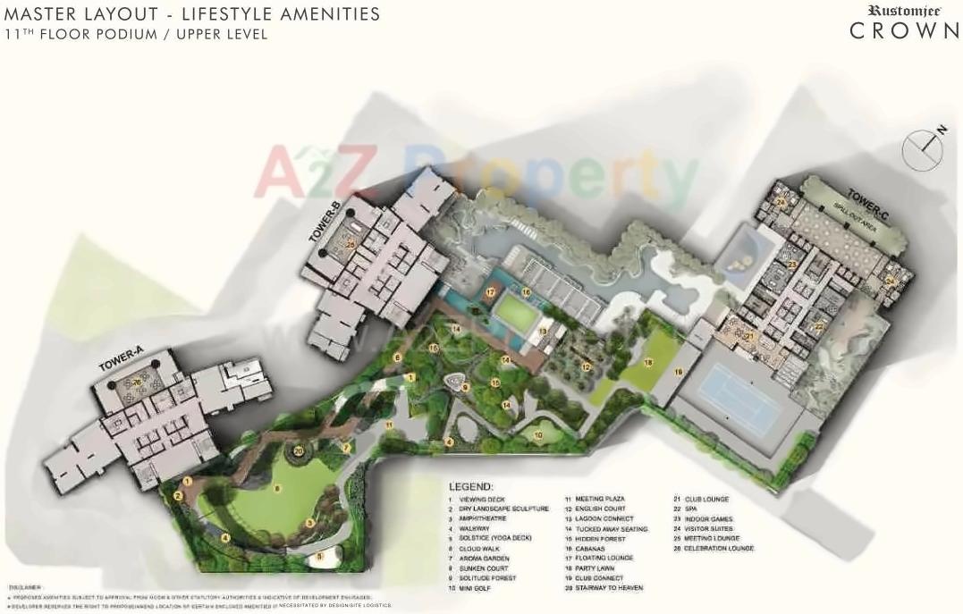 Layout of real estate project Rustomjee Crown located at Gsouth400025, MumbaiCity, Maharashtra