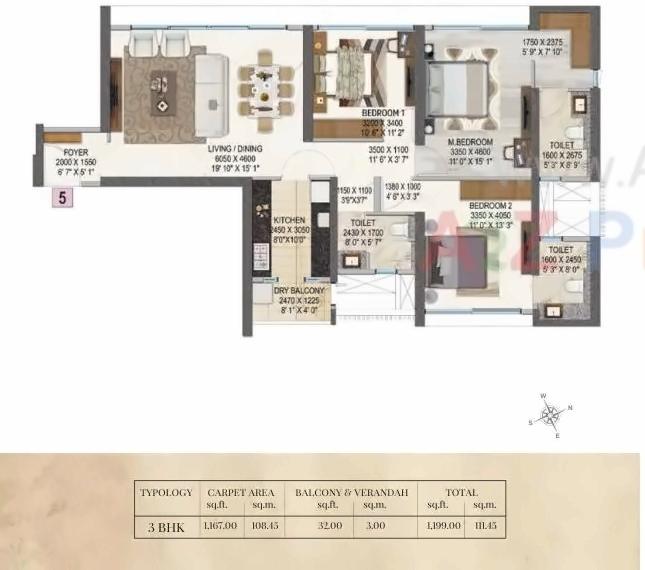Layout of real estate project Salsette located at E400027, MumbaiCity, Maharashtra