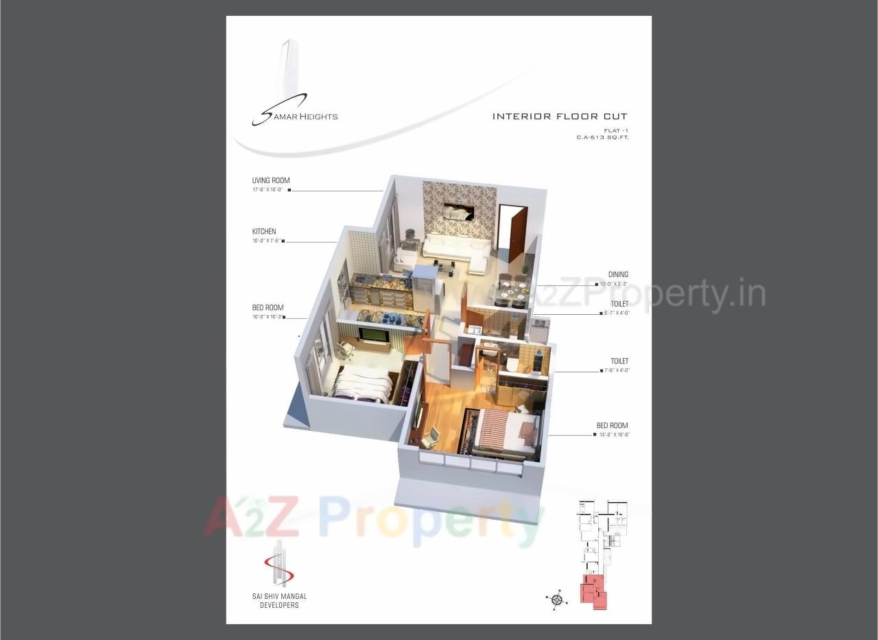 Layout of real estate project Samar Heights located at Fnorth400037, MumbaiCity, Maharashtra