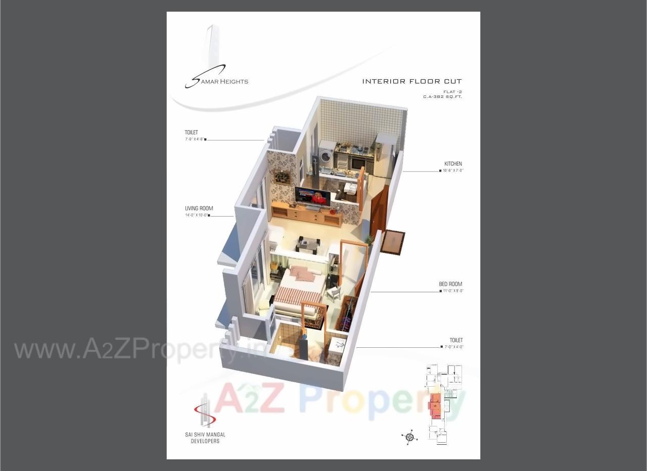 Layout of real estate project Samar Heights located at Fnorth400037, MumbaiCity, Maharashtra