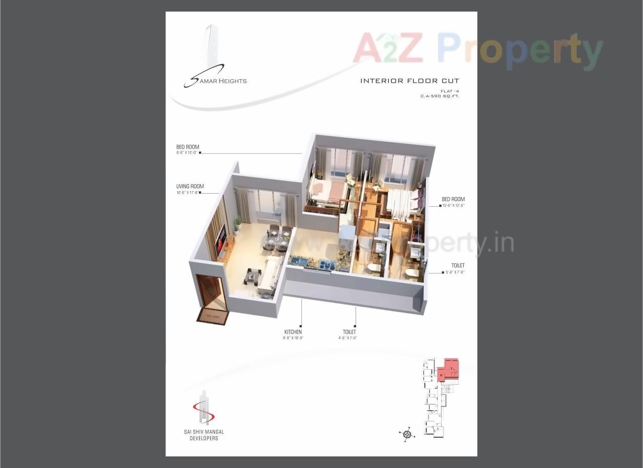 Layout of real estate project Samar Heights located at Fnorth400037, MumbaiCity, Maharashtra