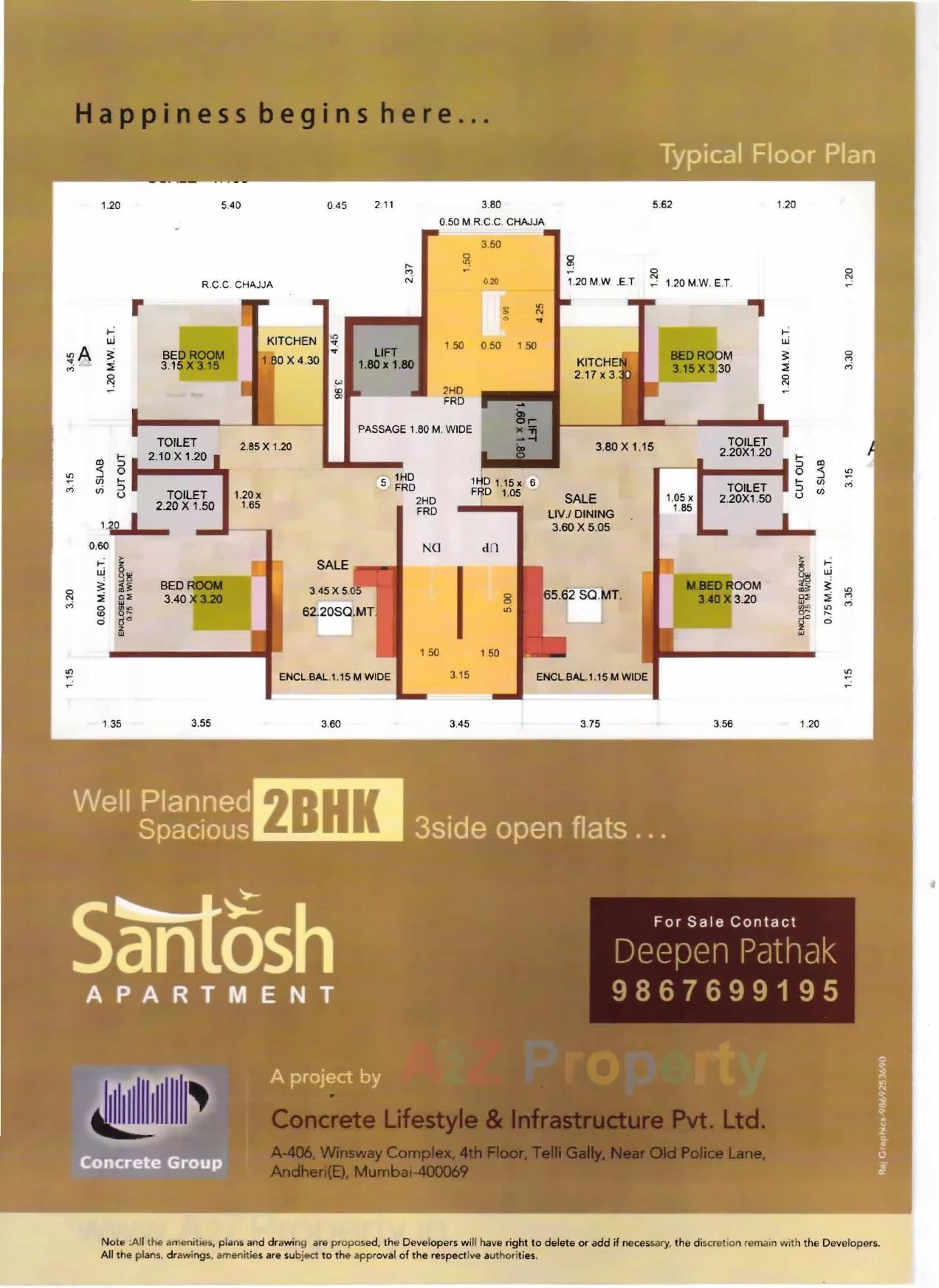 Layout of real estate project Santosh located at Gnorth400028, MumbaiCity, Maharashtra