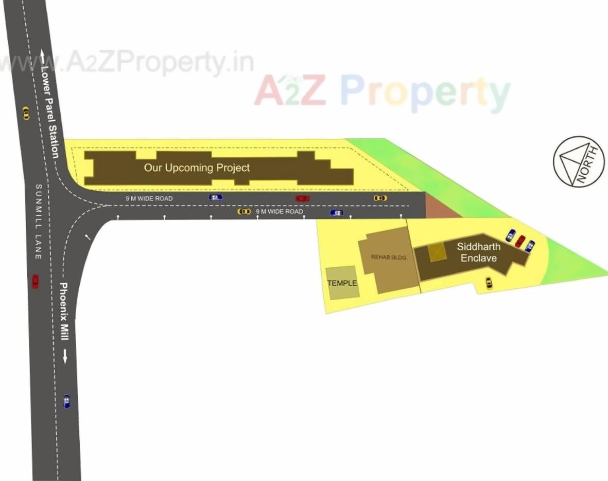 Layout of real estate project Siddharth Enclave located at Gsouth400013, MumbaiCity, Maharashtra