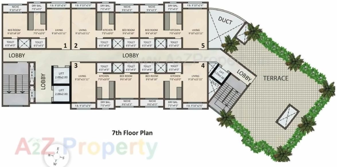 Layout of real estate project Siddharth Enclave located at Gsouth400013, MumbaiCity, Maharashtra