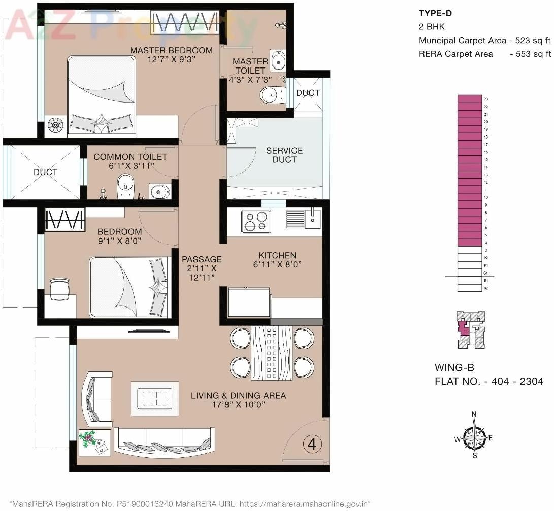Layout of real estate project The Baya Victoria located at E400011, MumbaiCity, Maharashtra