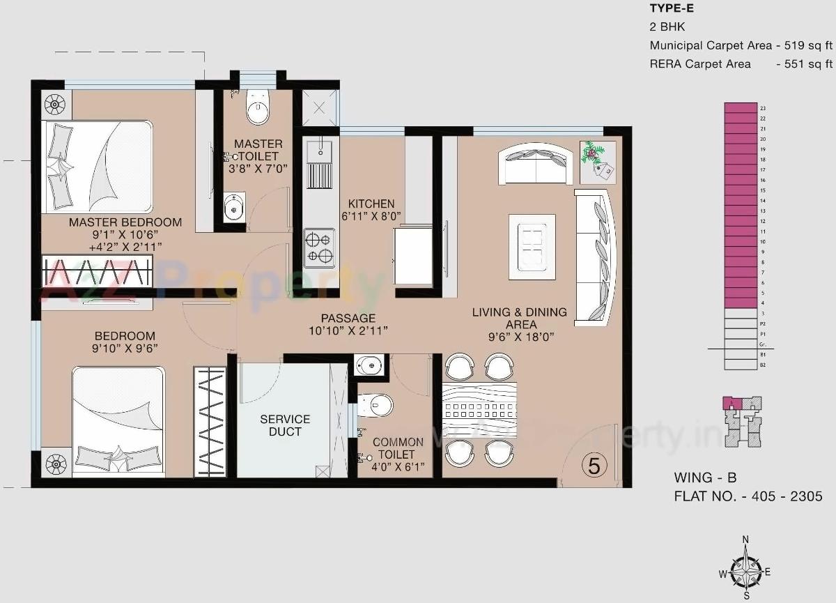 Layout of real estate project The Baya Victoria located at E400011, MumbaiCity, Maharashtra