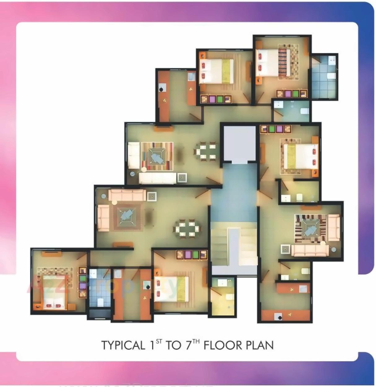 Layout of real estate project 117 Residency located at Kurla, MumbaiSuburban, Maharashtra