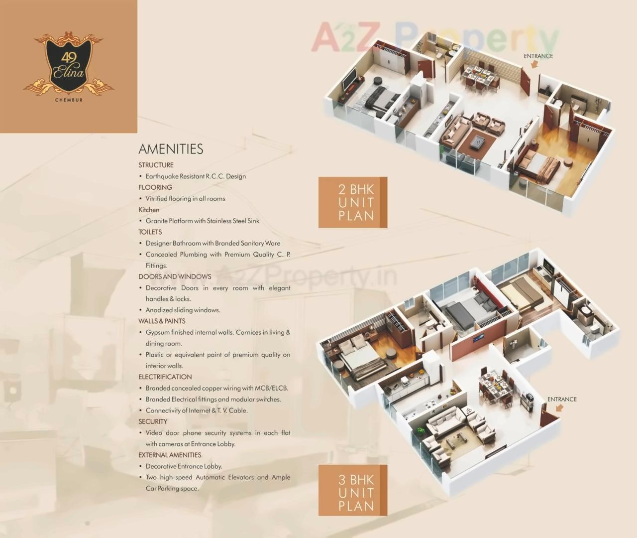 Layout of real estate project 49 Elina located at Kurla, MumbaiSuburban, Maharashtra
