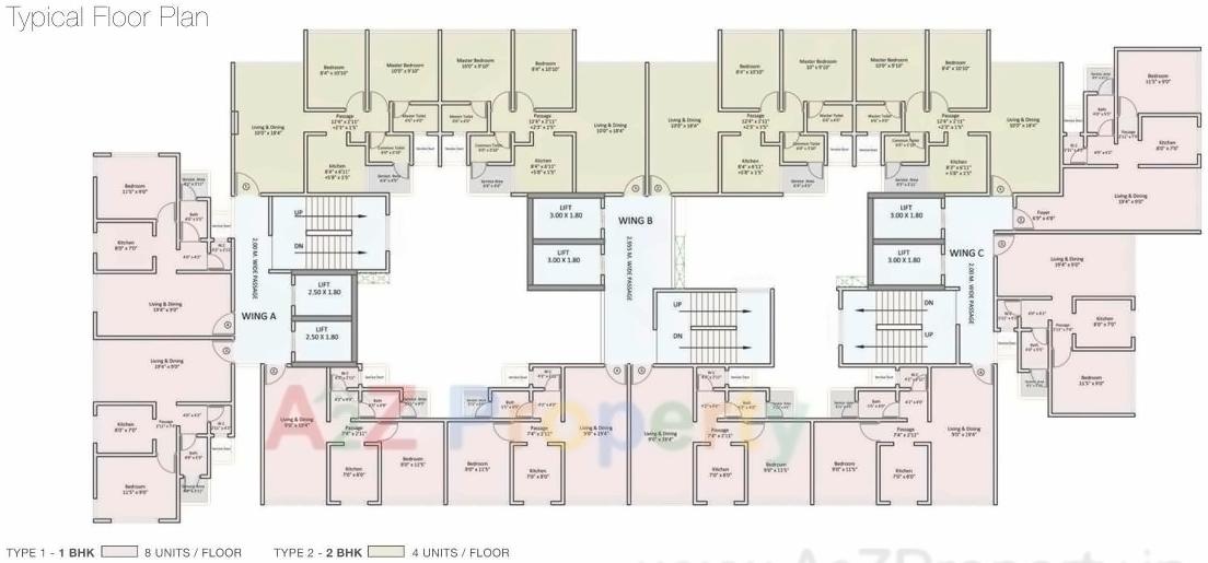 Layout of real estate project 7th Floor   C   The Baya Goldspot located at Andheri, MumbaiSuburban, Maharashtra