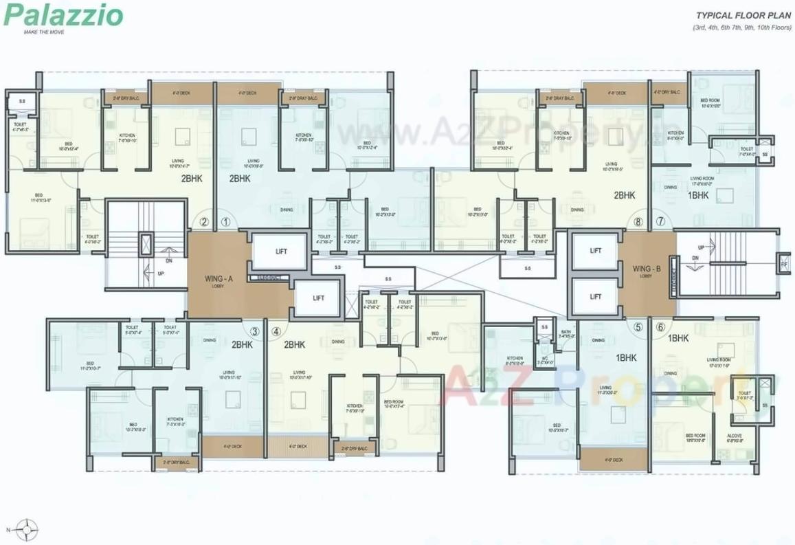 Layout of real estate project A O Palazzio located at Andheri, MumbaiSuburban, Maharashtra