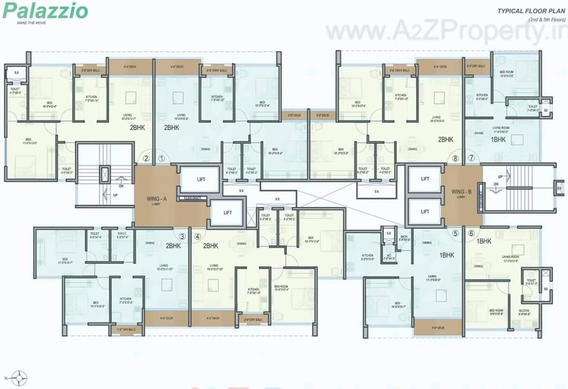 Layout of real estate project A O Palazzio located at Andheri, MumbaiSuburban, Maharashtra
