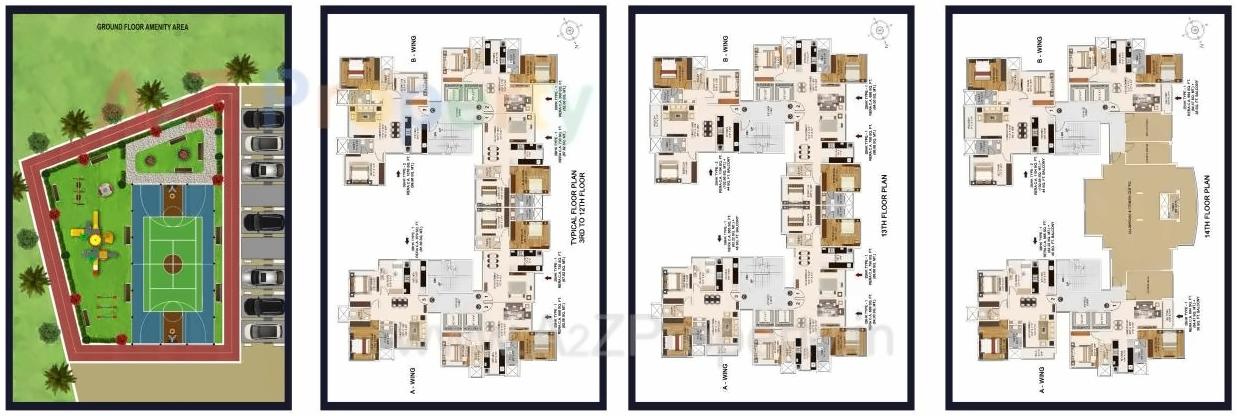 Layout of real estate project Aaradhya One located at Kurla, MumbaiSuburban, Maharashtra
