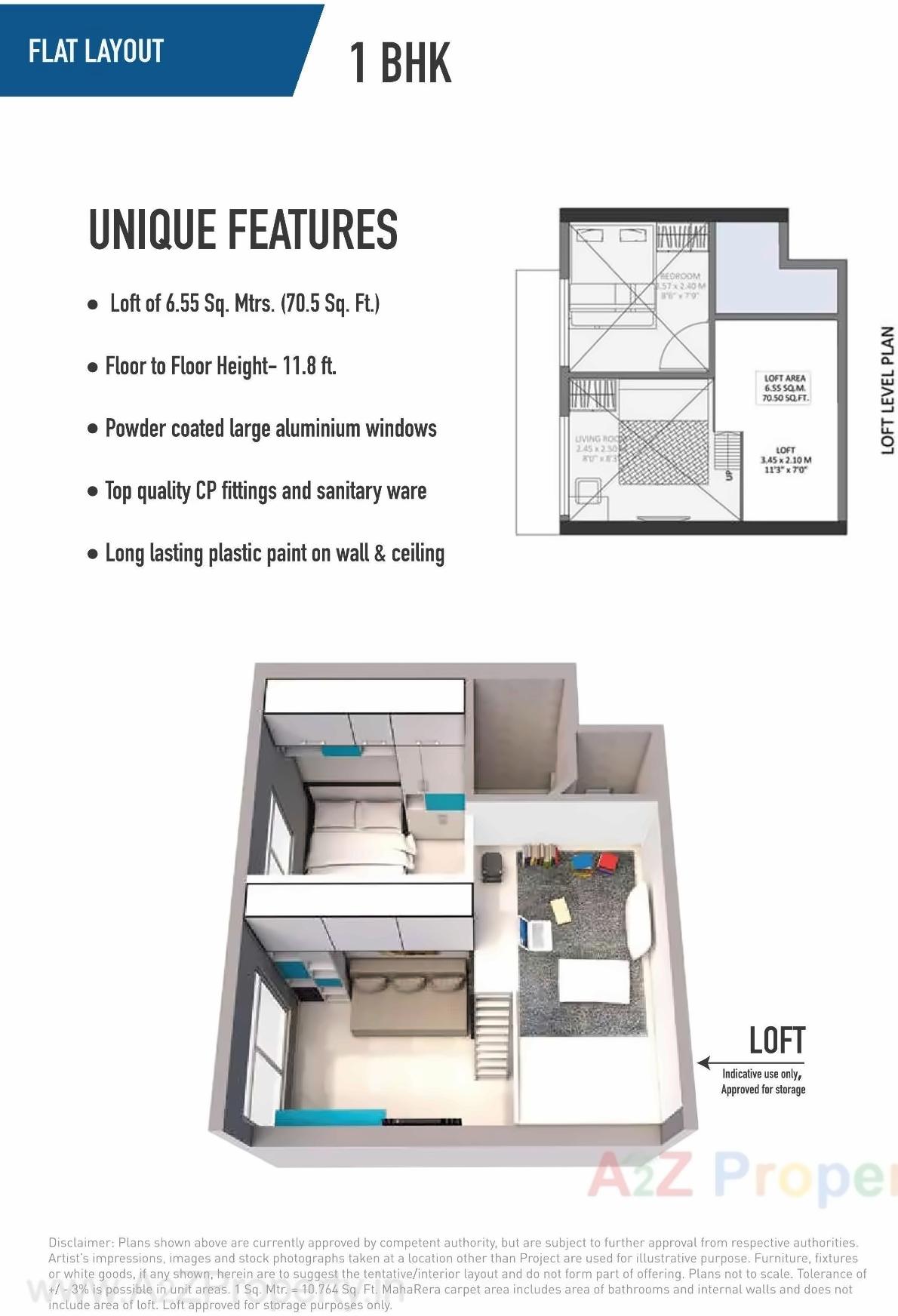 Layout of real estate project Aarambh located at Borivali, MumbaiSuburban, Maharashtra