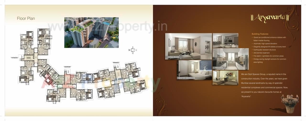 Layout of real estate project Aaryavarta located at Andheri, MumbaiSuburban, Maharashtra