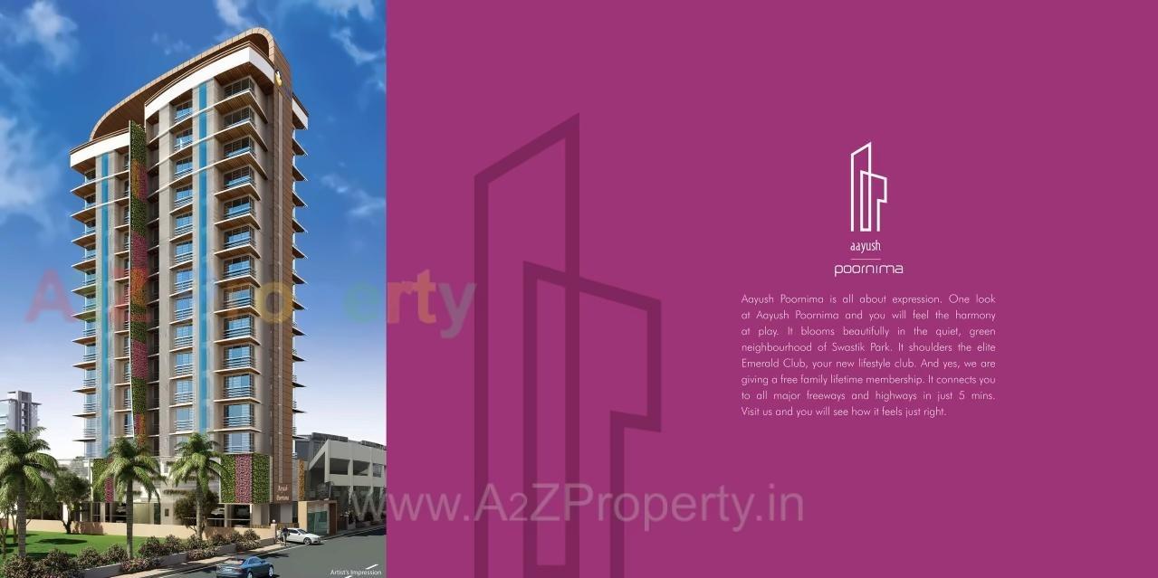 3D Elevation of real estate project Aayush Poornima located at Kurla, MumbaiSuburban, Maharashtra