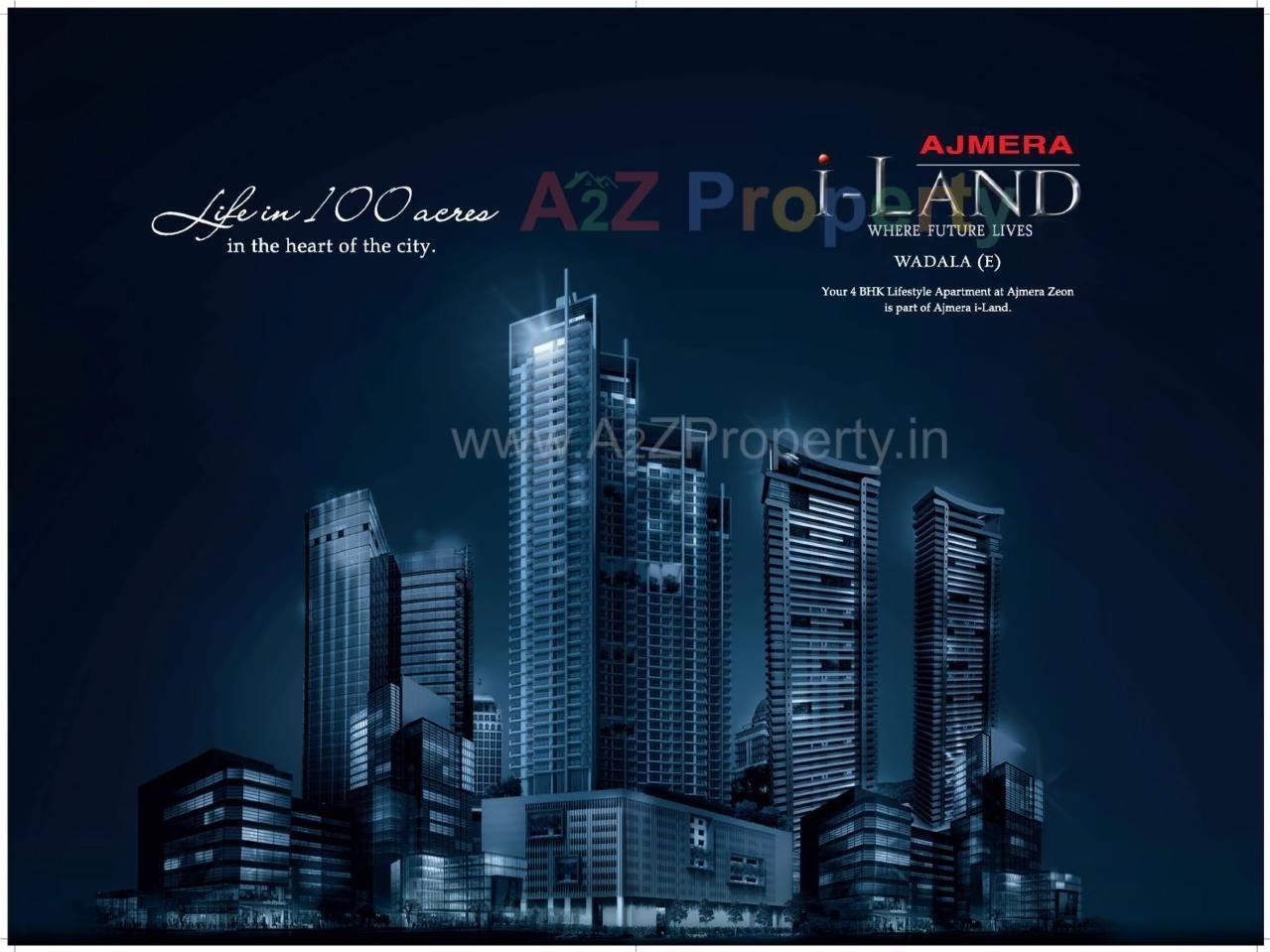 3D Elevation of real estate project Ajmera Zeon located at Kurla, MumbaiSuburban, Maharashtra