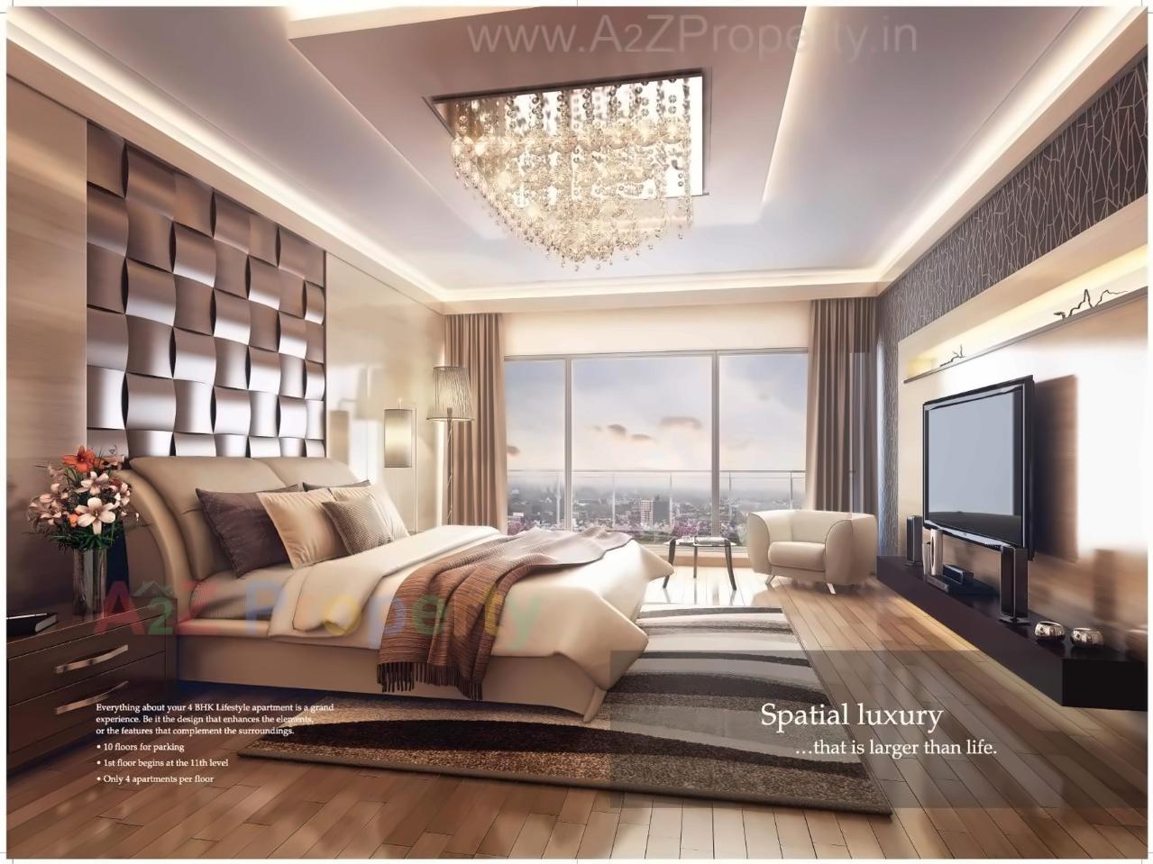 3D Elevation of real estate project Ajmera Zeon located at Kurla, MumbaiSuburban, Maharashtra