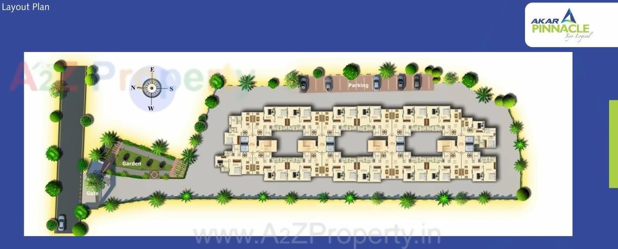 Layout of real estate project Akar Pinnacle located at Borivali, MumbaiSuburban, Maharashtra