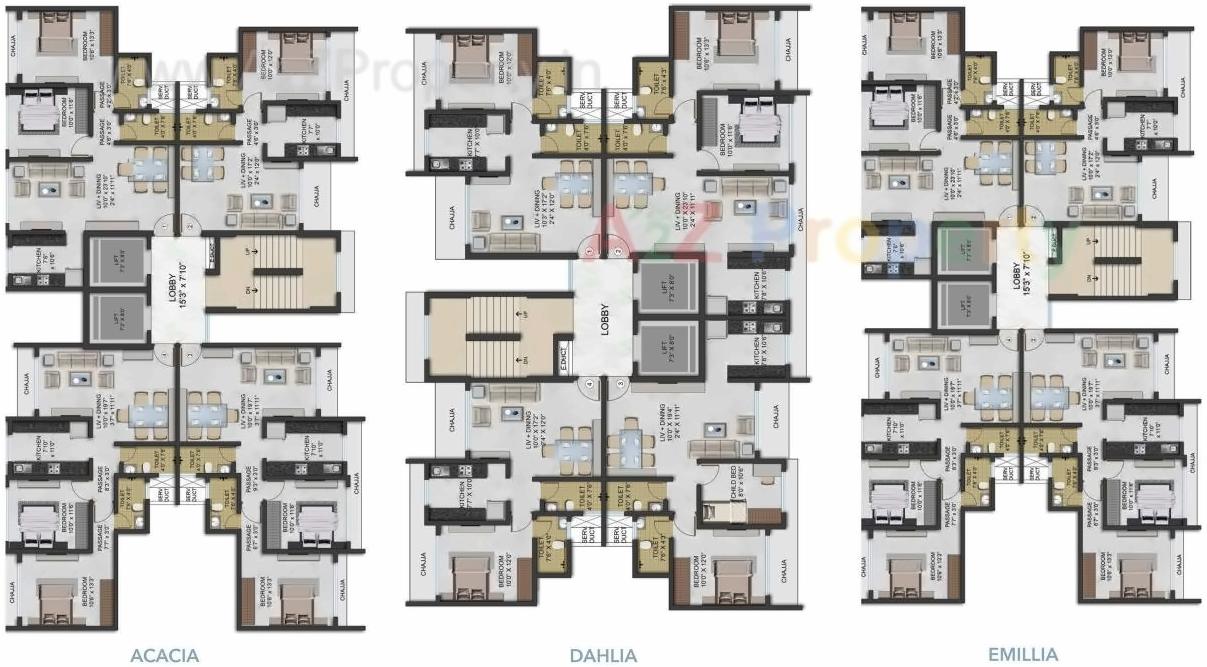 Layout of real estate project Allures A To located at Kurla, MumbaiSuburban, Maharashtra