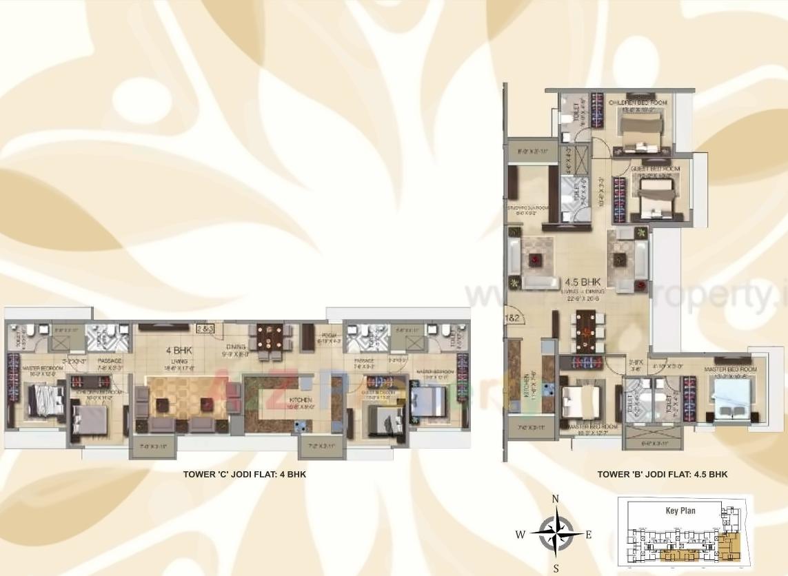 Layout of real estate project Ananda Residency located at Borivali, MumbaiSuburban, Maharashtra