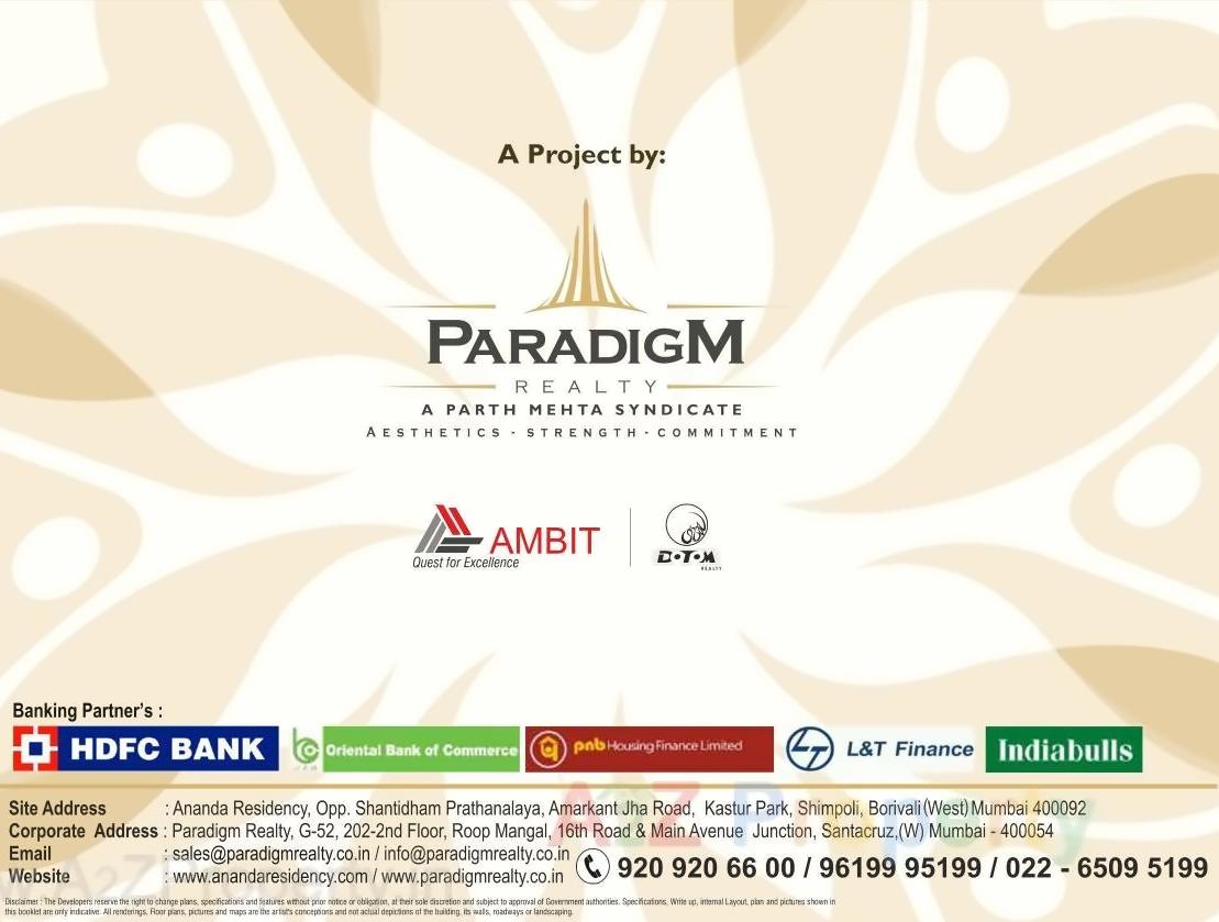  of real estate project Ananda Residency located at Borivali, MumbaiSuburban, Maharashtra