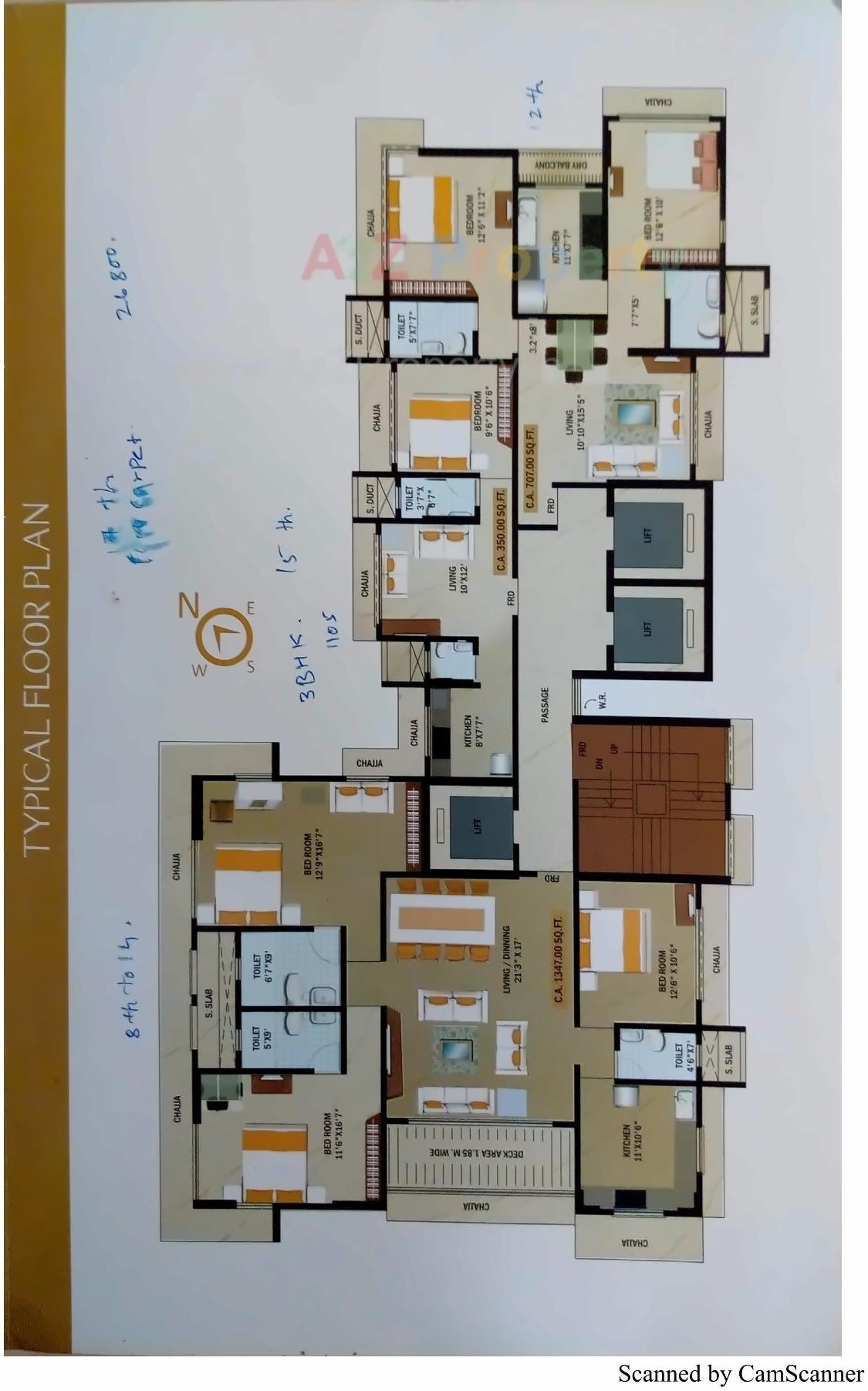 Layout of real estate project Anandi Heights located at Kurla, MumbaiSuburban, Maharashtra