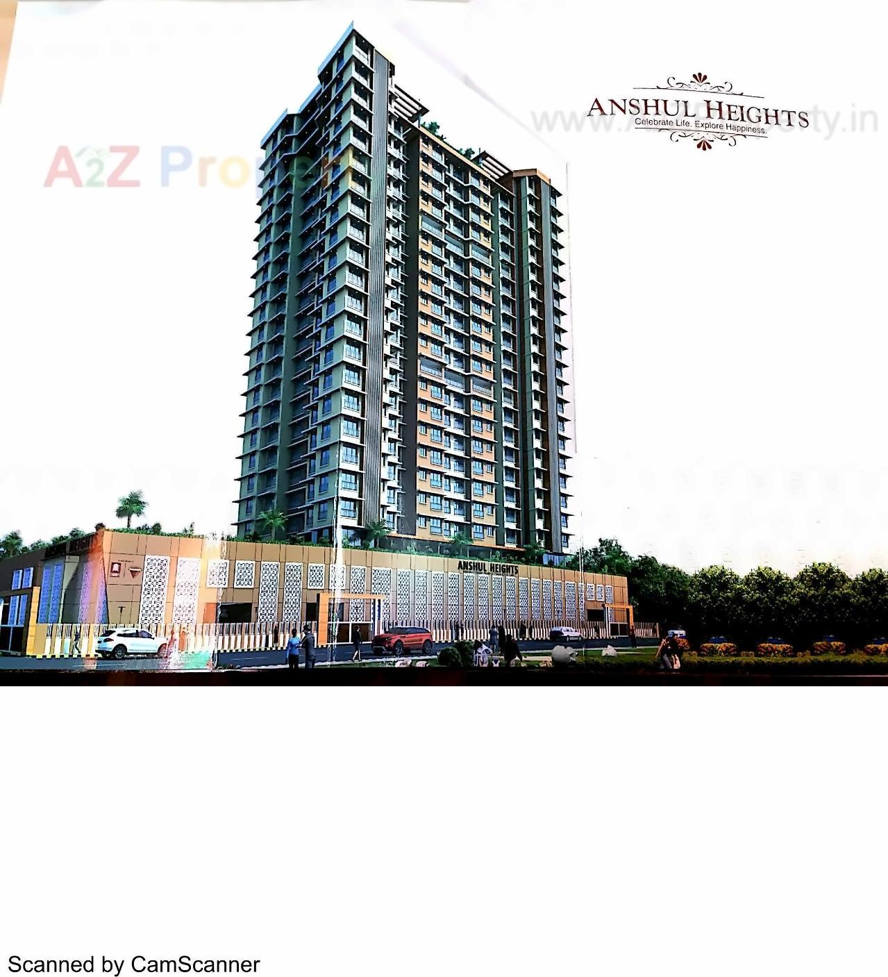 3D Elevation of real estate project Anshul Heights located at Borivali, MumbaiSuburban, Maharashtra