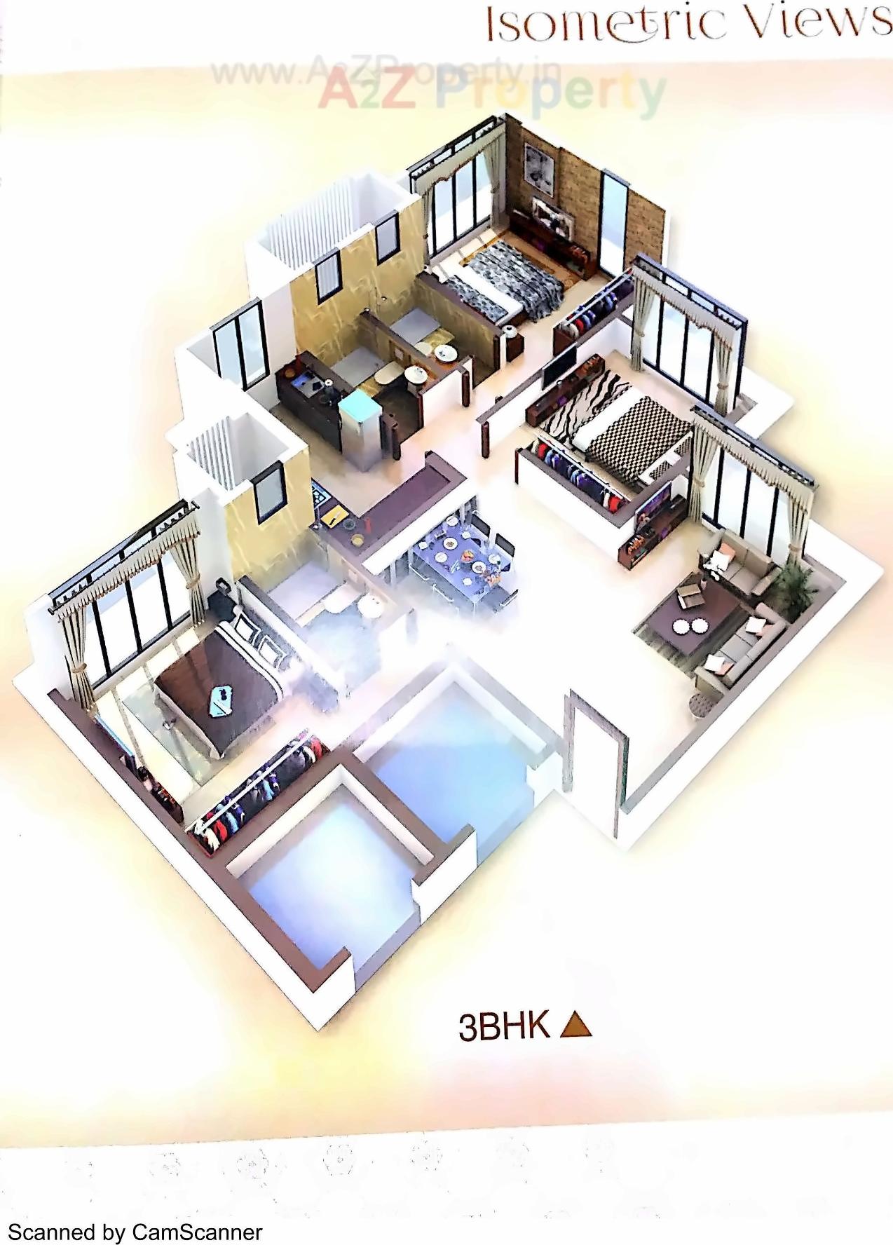 3D Elevation of real estate project Anshul Heights located at Borivali, MumbaiSuburban, Maharashtra