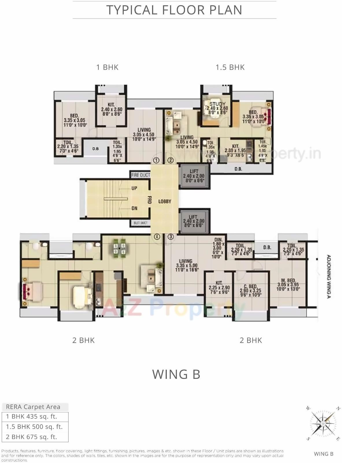 Layout of real estate project Anutham located at Kurla, MumbaiSuburban, Maharashtra