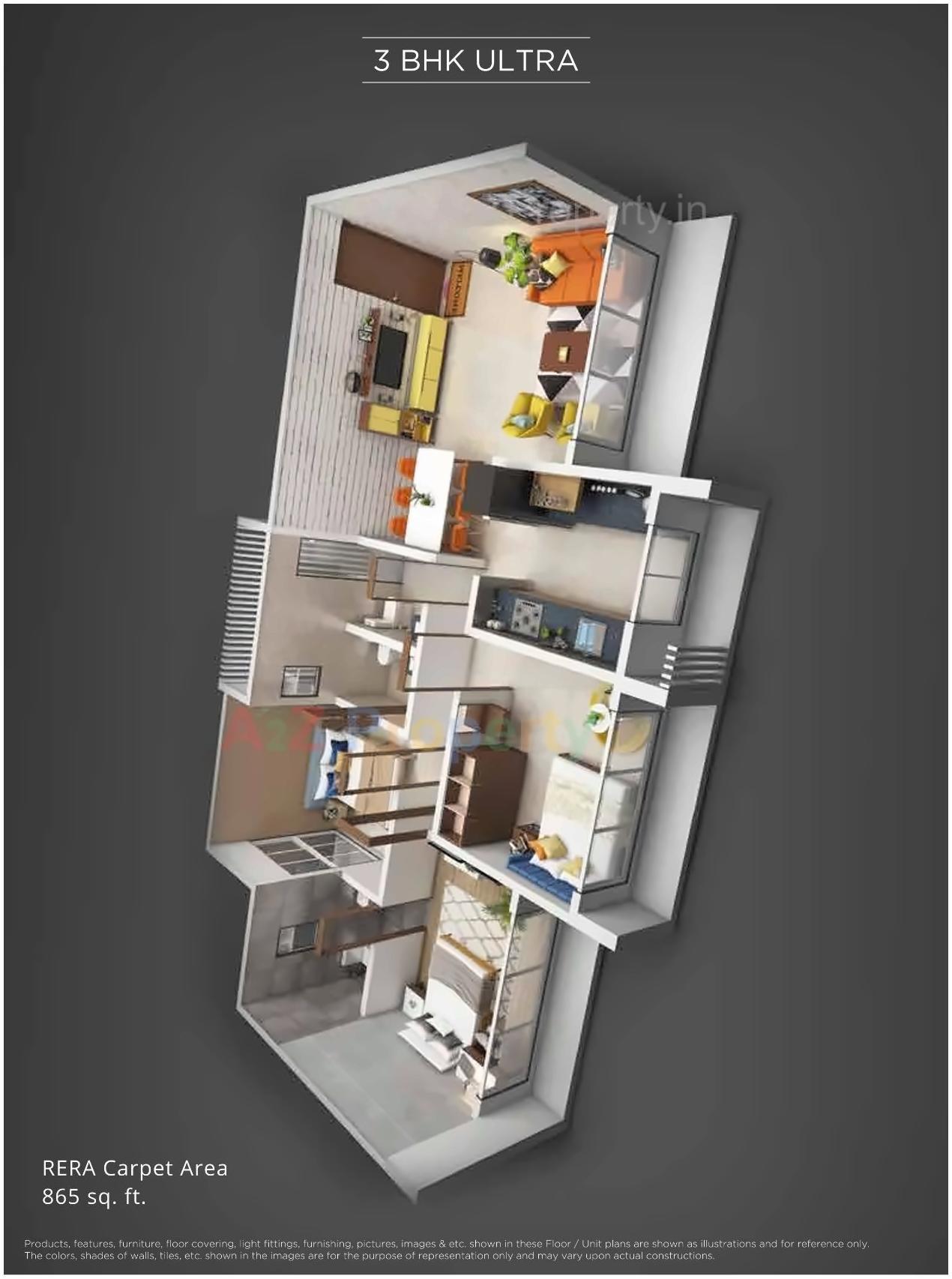 Layout of real estate project Anutham located at Kurla, MumbaiSuburban, Maharashtra