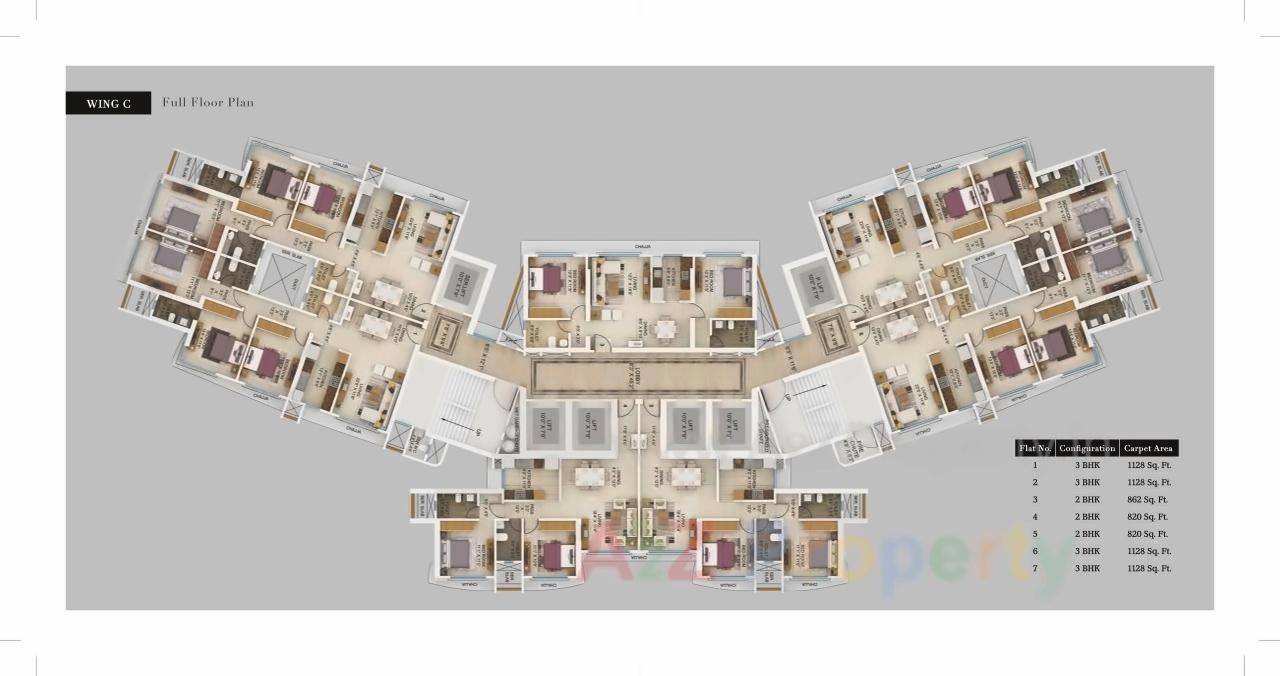 Layout of real estate project Arista located at Borivali, MumbaiSuburban, Maharashtra