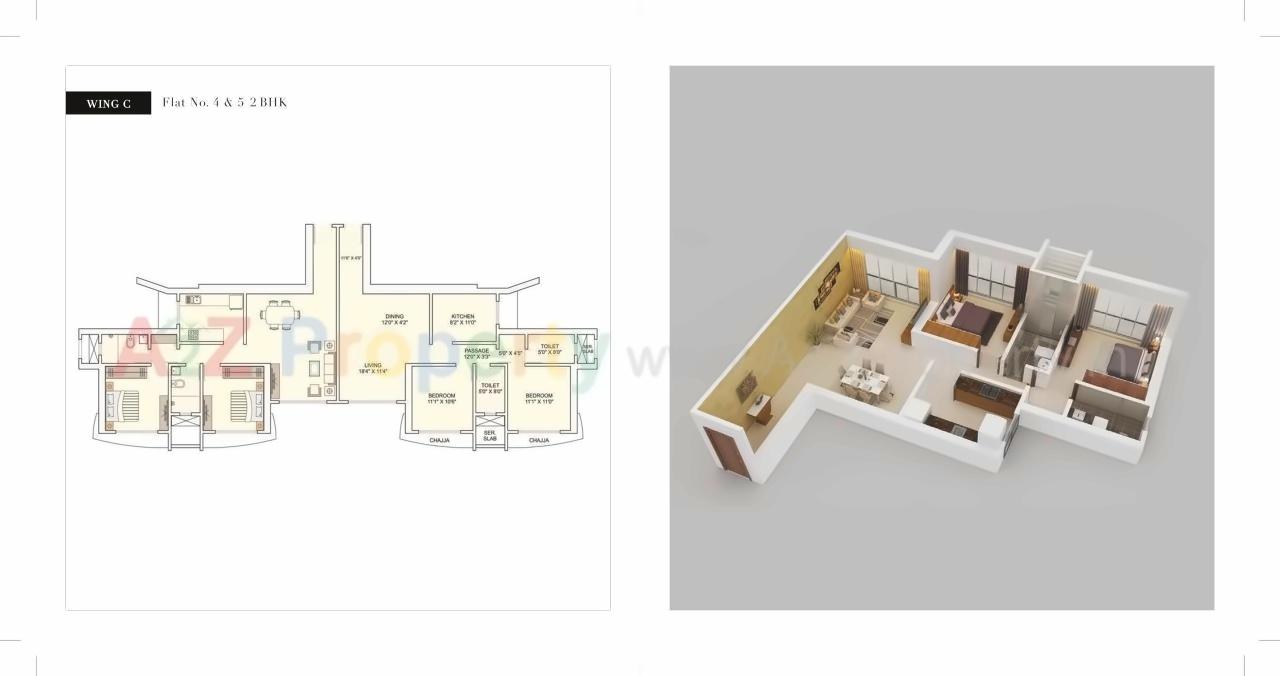Layout of real estate project Arista located at Borivali, MumbaiSuburban, Maharashtra